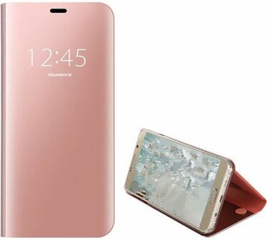 Samsung A71 - Clear View Case - Ros&eacute;goud