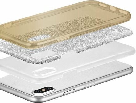 Samsung S10 - Glitter Back Cover - Goud