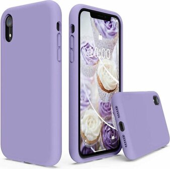 iPhone XR - Siliconen Back Cover - Paars