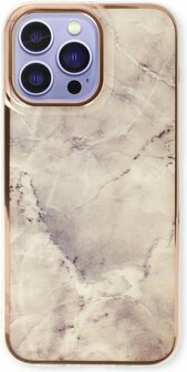 iPhone 14 Pro Max - Marmer Back Cover - Steen