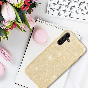 Samsung A05S - Glitter Back Cover - Goud