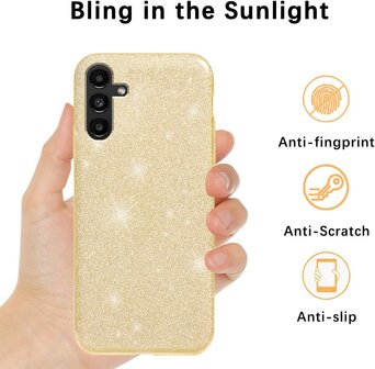 Samsung A05S - Glitter Back Cover - Goud