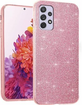 Samsung A33 5G - Glitter Back Cover - Roze