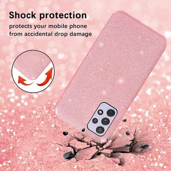 Samsung A33 5G - Glitter Back Cover - Roze