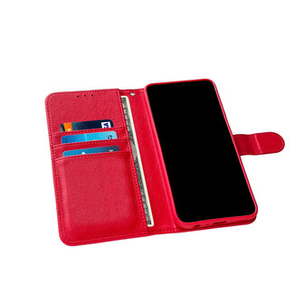 Oppo A40 / A40m / A60 5G - Book Case &amp;amp; Glas - Rood