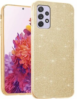 Samsung A33 5G - Glitter Back Cover - Goud