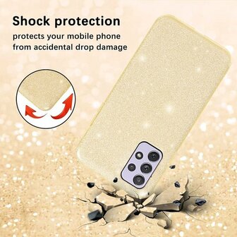 Samsung A33 5G - Glitter Back Cover - Goud