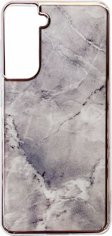 Samsung S22 Plus - Marmer Back Cover - Steen