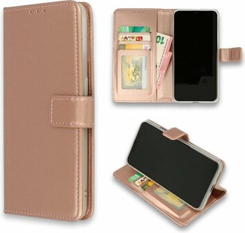 Oppo A15 &amp;amp; A15S - Book Case - Rosegoud