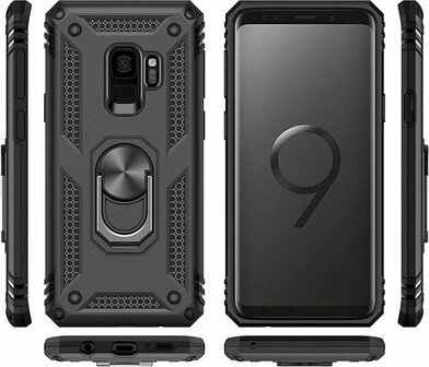 Samsung S9 - Armor met Kickstand Ring - Zwart