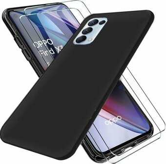 Find X3 Lite 5G - Back Cover &amp;amp; 2x Glas - Zwart