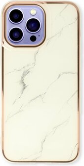 iPhone 14 Pro Max - Marmer Back Cover - Wit