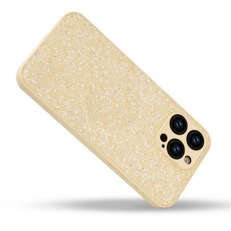 iPhone 15 Pro - Diamant Glitter - Goud