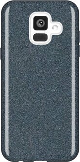 Samsung A6 2018 - Glitter Back Cover - Zwart