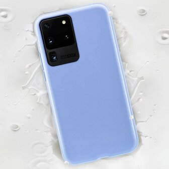 Samsung S20 Ultra - Siliconen Back Cover - Blauw