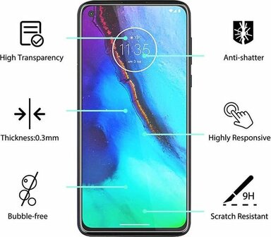 Moto G8 Power - Back Cover &amp;amp; 2x Glas - Transparant
