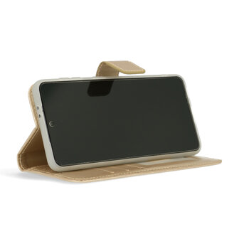 Samsung S25 - Goud - Book Case &amp;amp; Glas