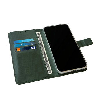 Oppo A40 / A40m / A60 5G - Book Case &amp;amp; Glas - Groen