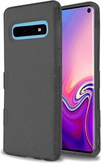 Samsung S10 - Glitter Back Cover - Zwart