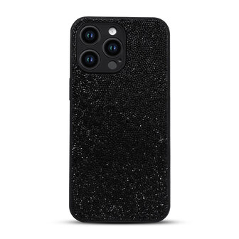 iPhone 15 Pro - Diamant Glitter - Zwart