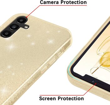 Samsung A25 - Glitter Back Cover - Goud