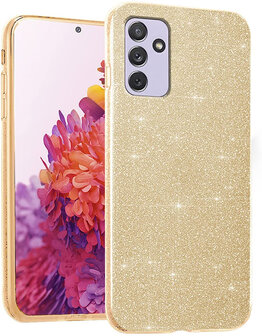 Samsung A15 - Glitter Back Cover - Goud