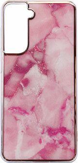 Samsung S22 Plus - Marmer Back Cover - Roze