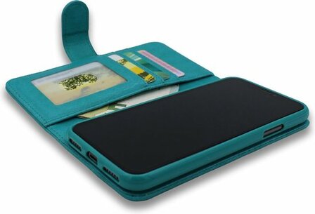 iPhone XR - Rits Book Case - Turquoise