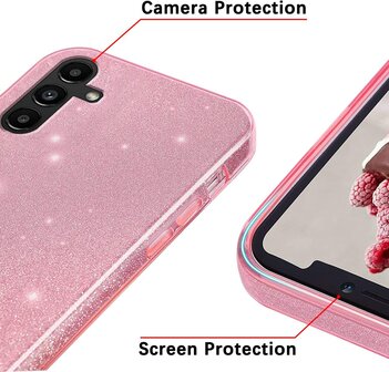 Samsung A25 - Glitter Back Cover - Roze