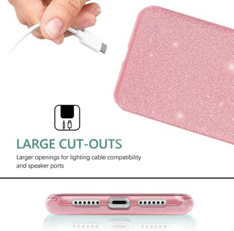 Samsung A25 - Glitter Back Cover - Roze