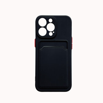 iPhone 12 Pro - Back Cover met Kaarthouder - Zwart