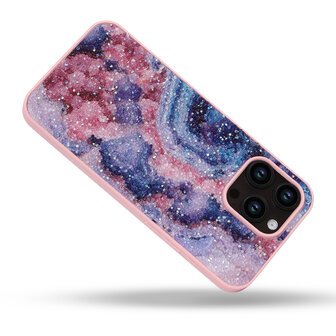 iPhone 15 Pro - Diamant Marmer Glitter - Nova