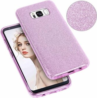 Samsung S8 - Glitter Back Cover - Paars