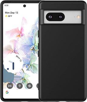 Pixel 7A - Siliconen Back Cover - Zwart