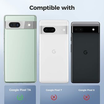 Pixel 7A - Siliconen Back Cover - Zwart