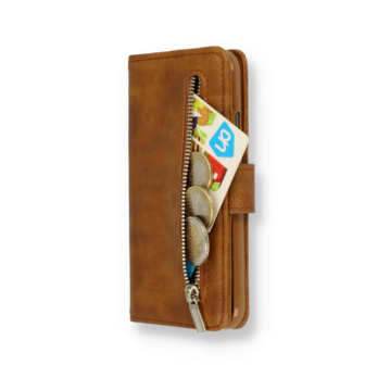 iPhone 15 Pro Bruin - Book Case met Rits