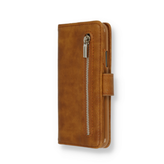 iPhone 15 Pro Bruin - Book Case met Rits