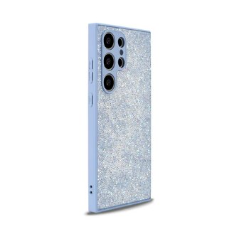 Samsung Galaxy S25 Ultra - Blauw - Diamant Glitter Back Cover