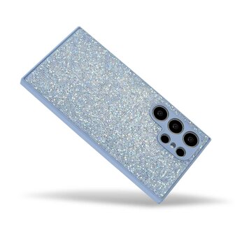 Samsung Galaxy S25 Ultra - Blauw - Diamant Glitter Back Cover