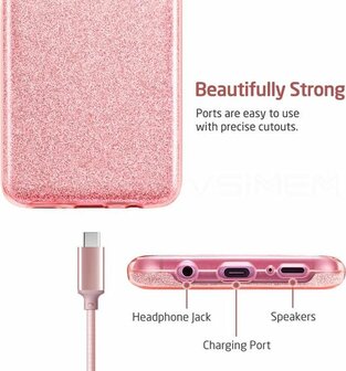 Samsung S9 - Glitter Back Cover - Zilver