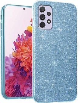 Samsung A33 5G - Glitter Back Cover - Blauw