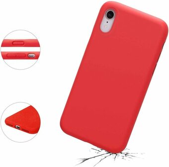 iPhone XR - Siliconen Back Cover - Rood