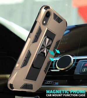 iPhone XR Goud - Magnetic Kickstand Armor Case