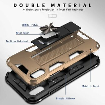 iPhone XR Goud - Magnetic Kickstand Armor Case