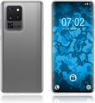 Samsung S20 Ultra - Siliconen Back Cover - Transparant