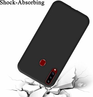 Samsung A20S - Siliconen Back Cover - Zwart