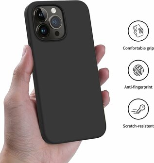 iPhone 15 Pro Max - HQ TPU Back Cover - Zwart