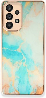 Samsung A33 5G - Marmer Back Cover - Aqua