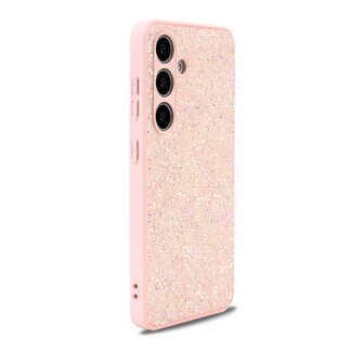 Samsung Galaxy S25 Plus - Roze - Diamant Glitter Back Cover