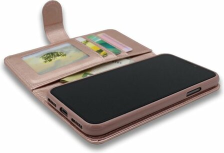 iPhone XR - Rits Book Case - Rosegoud